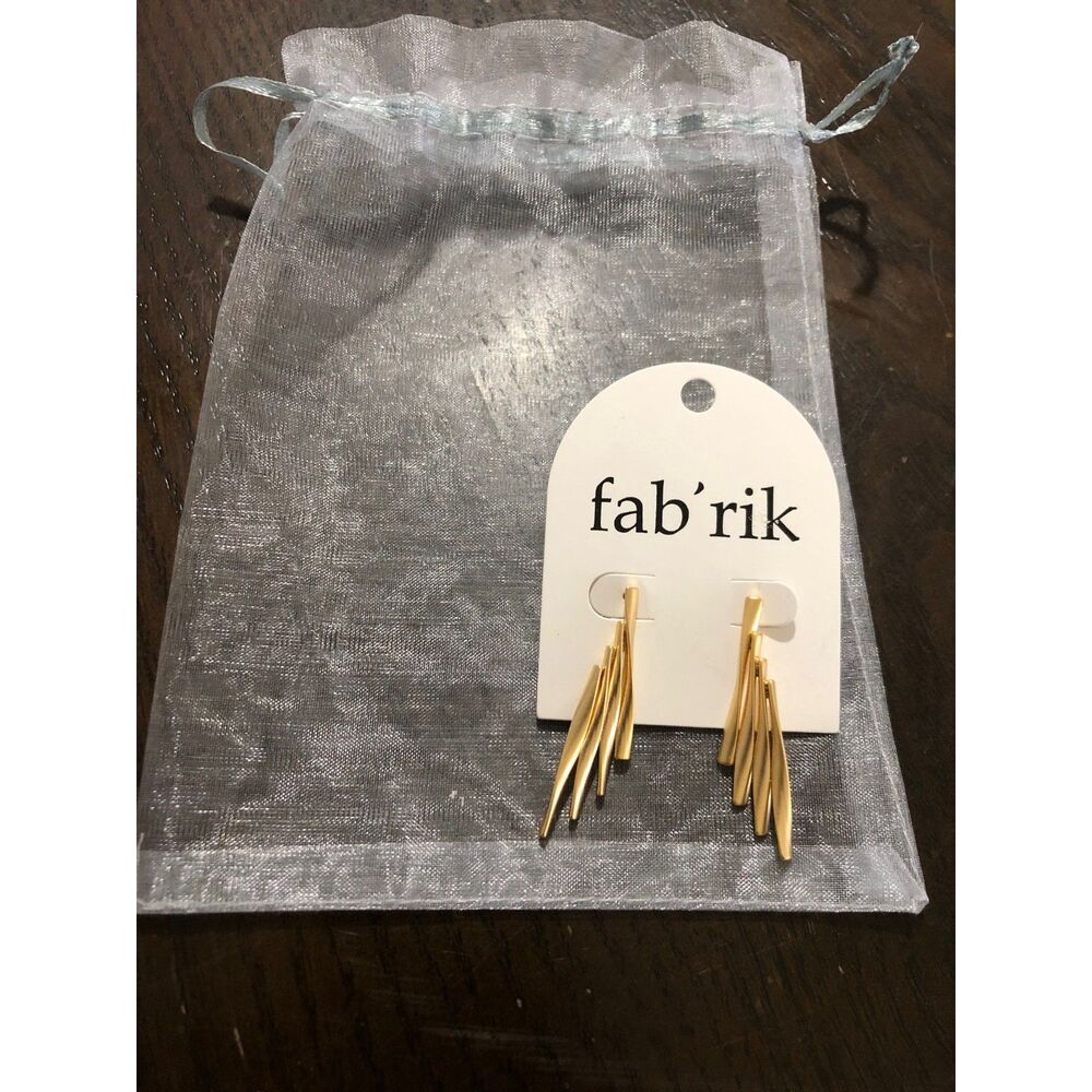 NWT Fab'rik Gold Tone Earrings
